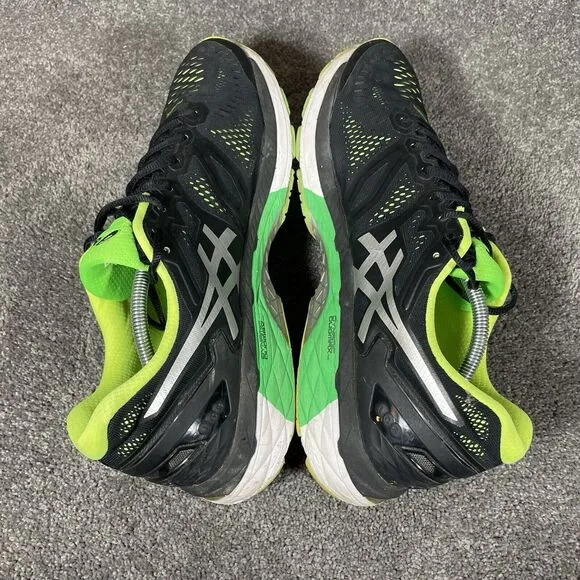 Asics Gel Kayano 23 Athletic Shoes Sneakers Running Black Green 1011B169 Mens 13