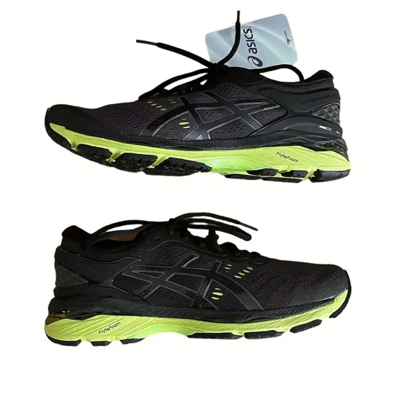 ASICS Gel-Kayano 24 Black &amp; Green Gecko - New With Tags, Men’s 6 / Women…