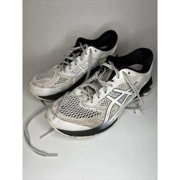 Asics Gel Kayano 26 Women's Running Shoes Size 9 White Black 1012A457