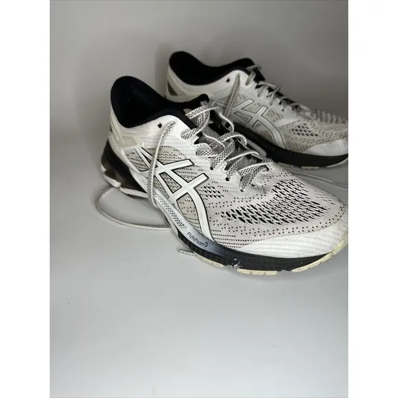 Asics Gel Kayano 26 Women's Running Shoes Size 9 White Black 1012A457
