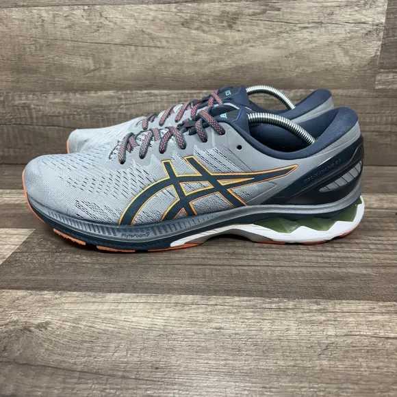 Asics Gel-Kayano 27 Gray Mens US Size 12.5 Wide EUR 47 1011A835 Running Shoes