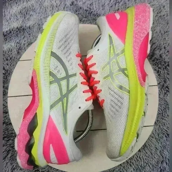 Asics Gel Kayano 27 Lite Shoes Shoes Womens Size 7.5 White Pink Trainers