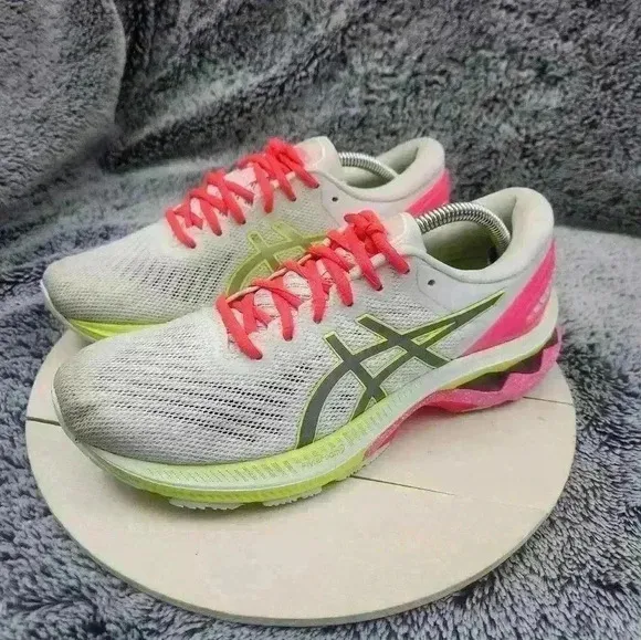 Asics Gel Kayano 27 Lite Shoes Shoes Womens Size 7.5 White Pink Trainers
