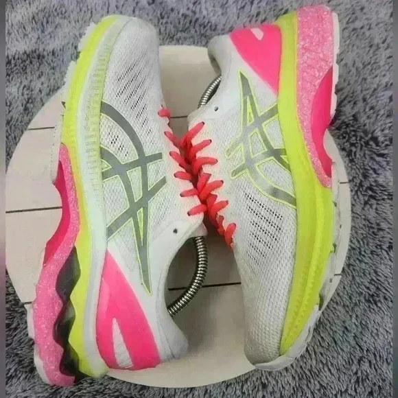 Asics Gel Kayano 27 Lite Shoes Shoes Womens Size 7.5 White Pink Trainers