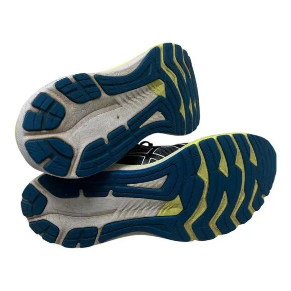 ASICS Gel-Kayano 27 Mens black and yellow running shoes Size 9.5