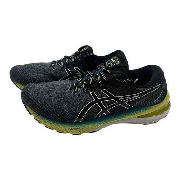 ASICS Gel-Kayano 27 Mens black and yellow running shoes Size 9.5