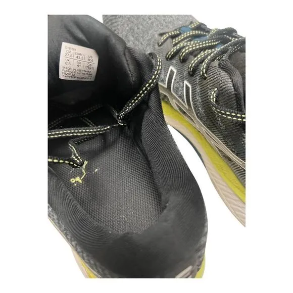 ASICS Gel-Kayano 27 Mens black and yellow running shoes Size 9.5