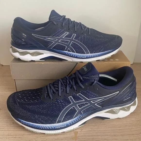 ASICS Gel Kayano 27 Navy/White Men Running Shoes 1011767- SZ 14