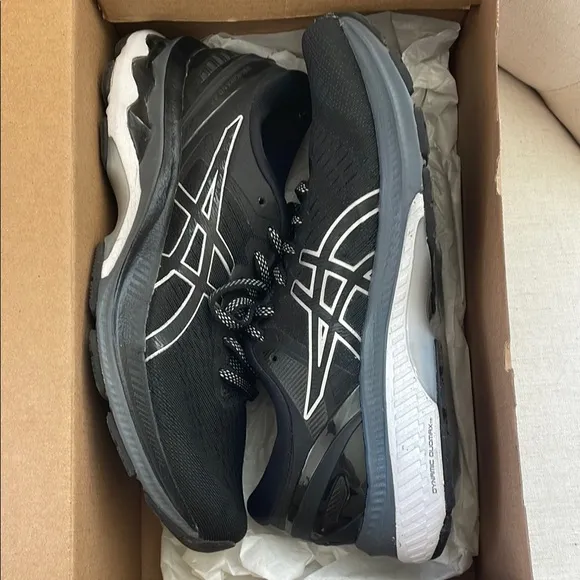 ASICS Gel-Kayano 27 Women's Running Shoes Size 8 Black/Silver