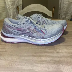 ASICS Gel Kayano 29 Running Shoes Grey Piedmont Grey Purple Orchid Size 8