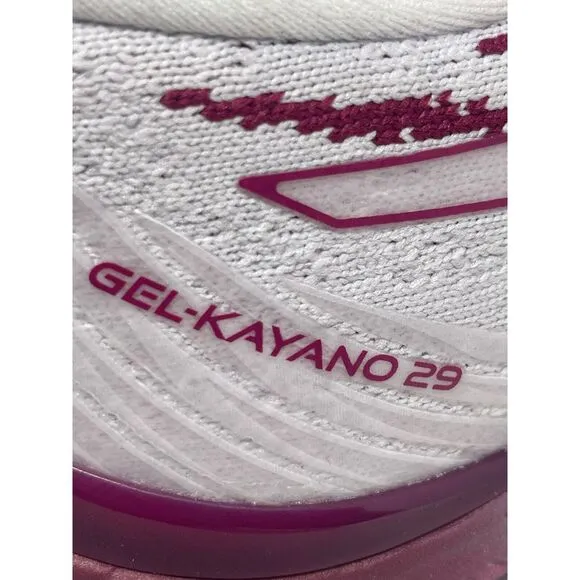 ASICS Gel-Kayano 29 Running Shoes white‎ Lilac Berry Womens Size 7.5