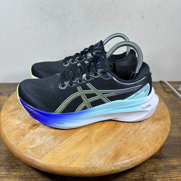 Asics Gel Kayano 30 Black‎ Blue 1012B357 Sneakers Shoes Women's Size 7.5