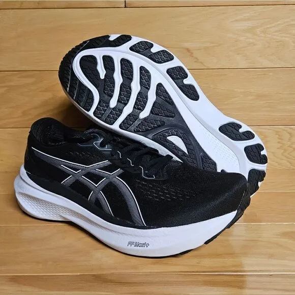 Asics Gel-Kayano 30 Womens Running Shoe Sneaker Black White Sheet Rock