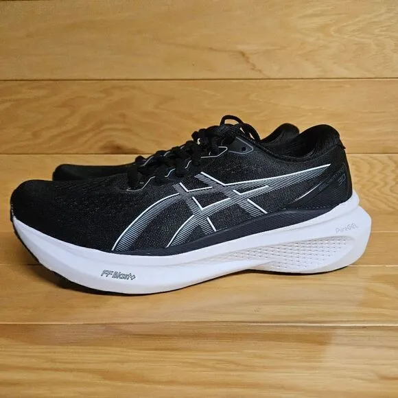 Asics Gel-Kayano 30 Womens Running Shoe Sneaker Black White Sheet Rock