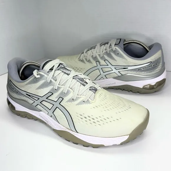 Asics Gel Kayano Ace 1111A209 Gray Spikeless Golf Shoes Sneakers Mens Sz 10.5 US