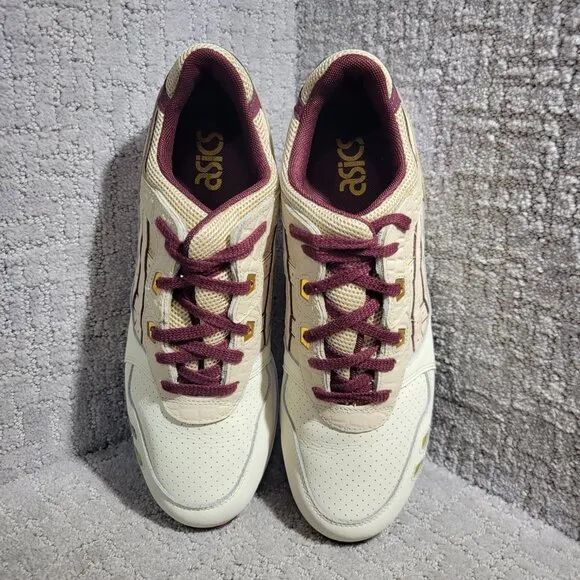 Asics Gel Lyte 3 III Men's Size 10.5 US Beige Burgundy Sneaker Shoes 1191A201