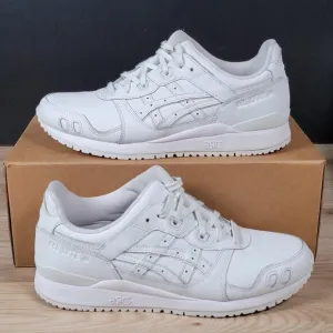 ASICS Gel Lyte 3 III Shoes Mens Size 9.5 Triple White Running Athletic Sneakers