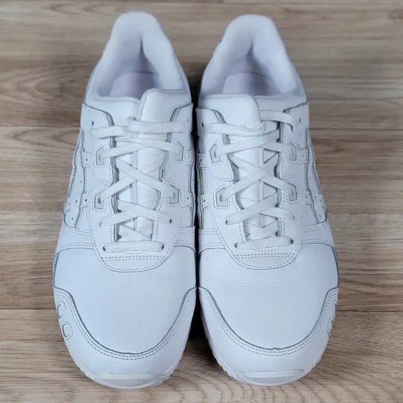 ASICS Gel Lyte 3 III Shoes Mens Size 9.5 Triple White Running Athletic Sneakers