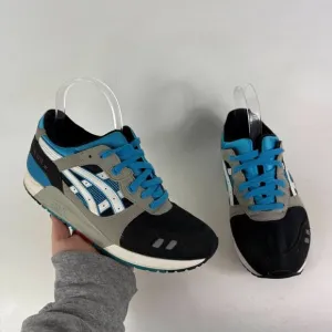 Asics Gel-Lyte III Sneakers Men's 6.5 Gray Black Lace-Up Low Top Running Shoes