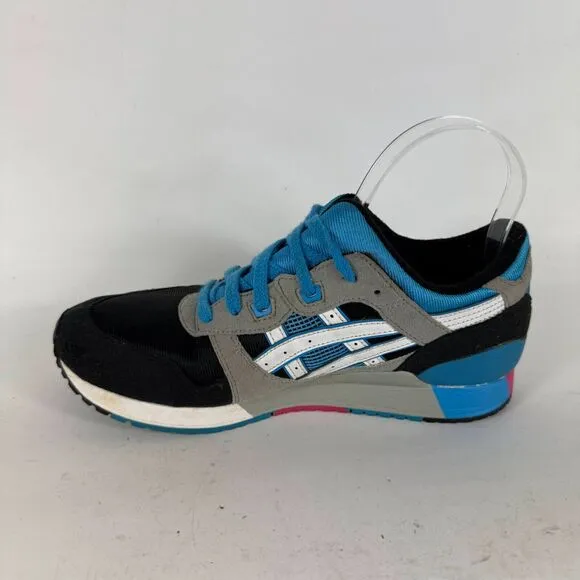 Asics Gel-Lyte III Sneakers Men's 6.5 Gray Black Lace-Up Low Top Running Shoes