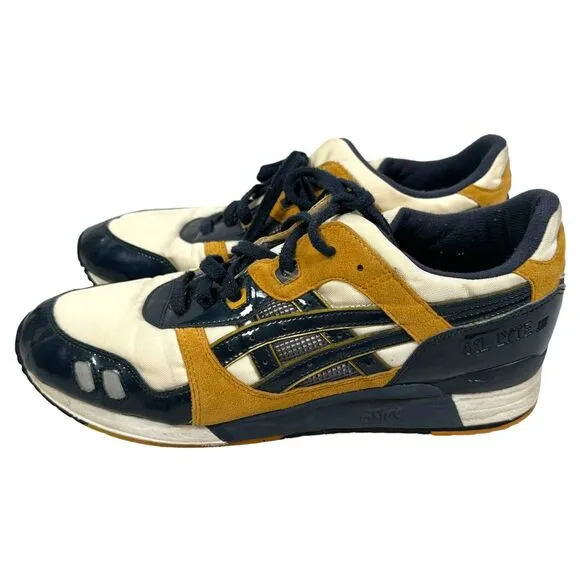 ASICS Gel Lyte III White Navy Tan Men’s 11 Leather Sneakers Shoes 2009 Low Rare