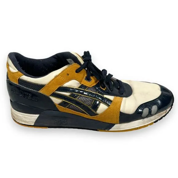 ASICS Gel Lyte III White Navy Tan Men’s 11 Leather Sneakers Shoes 2009 Low Rare