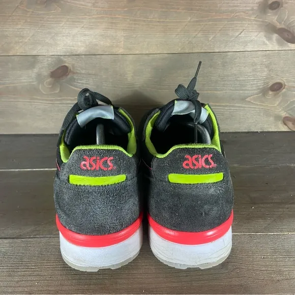 ASICS gel lyte neon mens size 11 shoes gray green suede low top sneakers