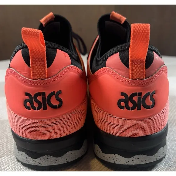 Asics Gel-Lyte V 5 Orange Black Gray Running Shoes Sneakers HY7M1 Men Size 10.5