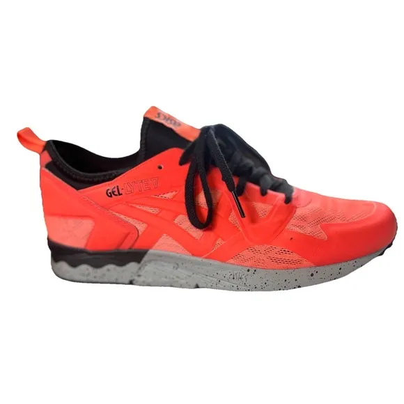 Asics Gel-Lyte V 5 Orange Black Gray Running Shoes Sneakers HY7M1 Men Size 10.5