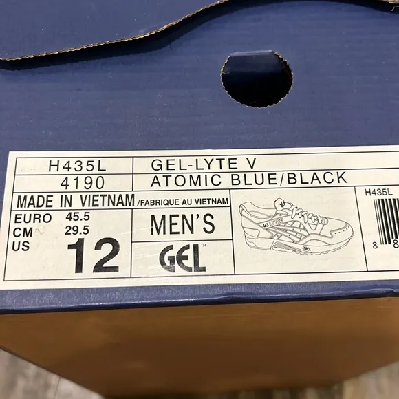 ASICS Gel Lyte V shoes sneakers new atomic blue H435L 4190 Mens Size 12