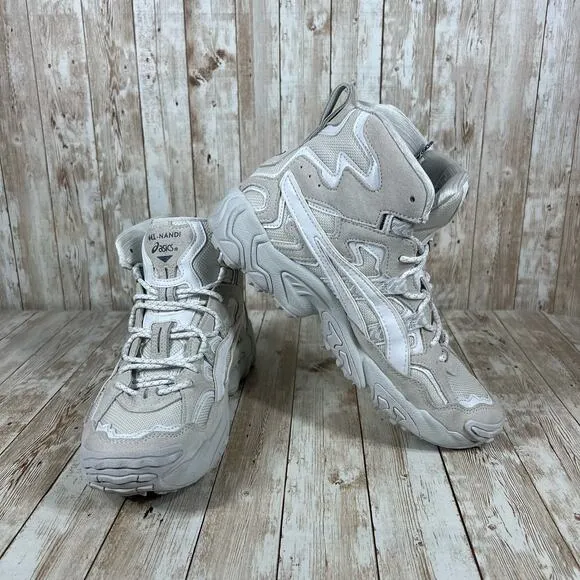 ASICS Gel Nandi‎ high white grey mens 9