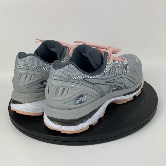 Asics Gel-Nimbus 20 Grey/Pink Athletic Running Shoes T850N Women's Size 8.5