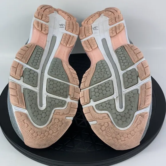 Asics Gel-Nimbus 20 Grey/Pink Athletic Running Shoes T850N Women's Size 8.5
