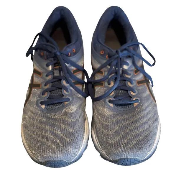 ASICS Gel Nimbus 22 Graphite Gray/Blue, Men's Sz 9.5, Sneakers, Athletic Shoes