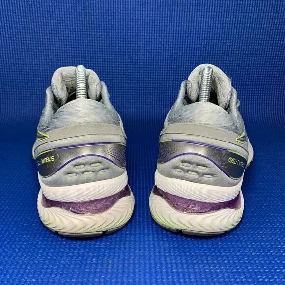 ASICS GEL-NIMBUS 22 Women`s Size 10 - Grey/Green Running Shoes Sneakers 1012A587
