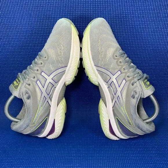 ASICS GEL-NIMBUS 22 Women`s Size 10 - Grey/Green Running Shoes Sneakers 1012A587