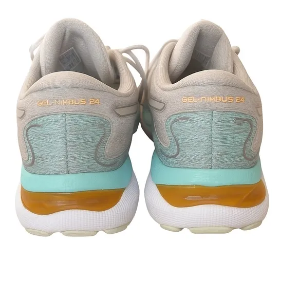 ASICS Gel-Nimbus 24 Women’s 7 Gray Mint Running Shoes (No Insoles)