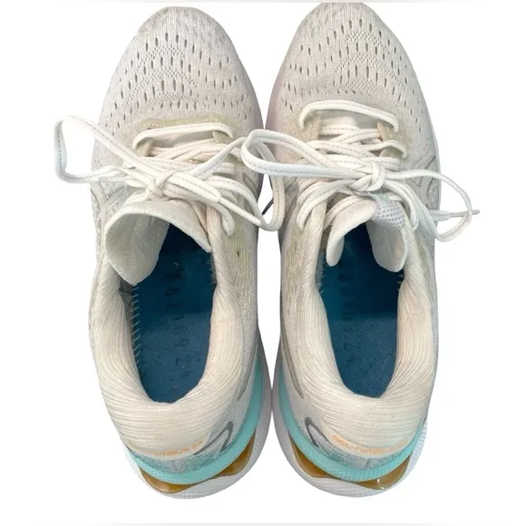 ASICS Gel-Nimbus 24 Women’s 7 Gray Mint Running Shoes (No Insoles)