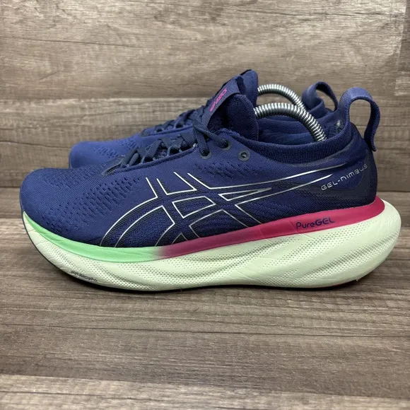 Asics Gel-Nimbus 25 Blue Womens US Size 7.5 EUR 39 Running Shoes