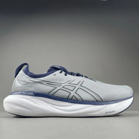 Asics Gel-Nimbus 25 Men's Size 12.5 Grey Blue Running Shoes Athletic Sneaker EUC