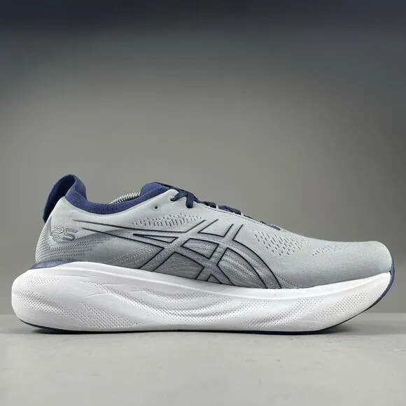 Asics Gel-Nimbus 25 Men's Size 12.5 Grey Blue Running Shoes Athletic Sneaker EUC