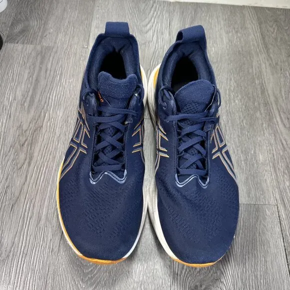 Asics Gel Nimbus 25 Navy Blue Running Shoes 1011B547 Mens Size 11