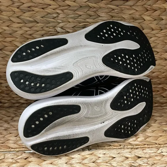 Asics Gel Nimbus 25 Running Shoes Black White Mens 12