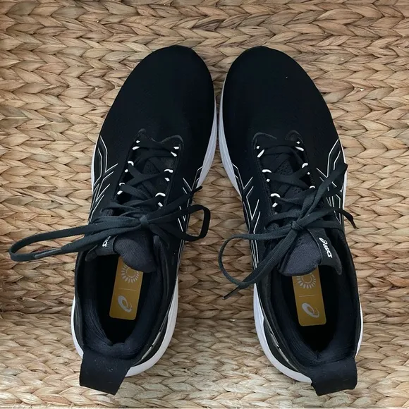 Asics Gel Nimbus 25 Running Shoes Black White Mens 12
