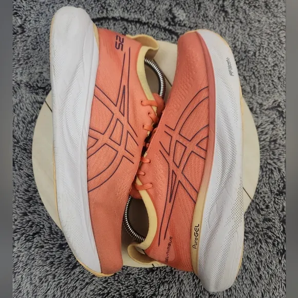 Asics Gel-Nimbus 25 Running Shoes Orange Women's Size 9