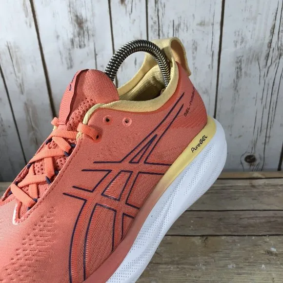 ASICS Gel-Nimbus 25 Shoes Womens Size 9 Athletic Running Jogging Training Pink