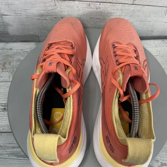 Asics Gel Nimbus 25 Womens running shoes Size 10.5 Orange Pink Athletic
