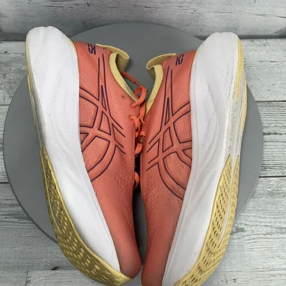 Asics Gel Nimbus 25 Womens running shoes Size 10.5 Orange Pink Athletic