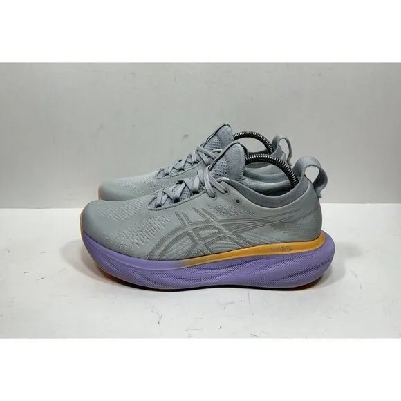 Asics Gel-Nimbus 25 Womens Size 8.5 Gray Purple Athletic Running Shoes Sneakers