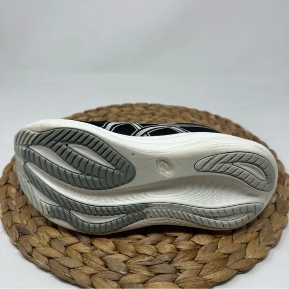 ASICS Gel Nimbus 27 Running Shoes Black Lake Grey White Size 6.5 WIDE Women's